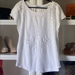 Lucky Brand White Detailed Top